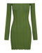 THIRD FORM LIAISON KNIT OFF SHOULDER MINI DRESS | JUNIPER