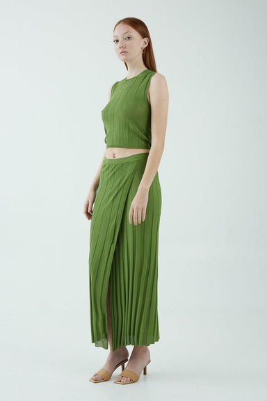 THIRD FORM LIAISON KNIT WRAP SKIRT | JUNIPER