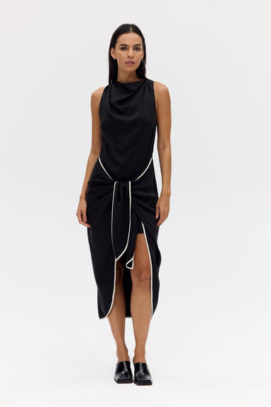 LINGER TIE MIDI DRESS | NOCTURNE - THIRD FORM