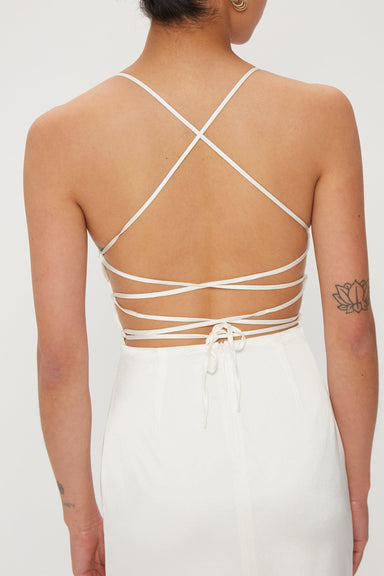 THIRD FORM LONG NIGHTS LACE BACK DRESS | OFF WHITE