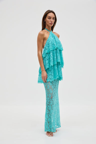THIRD FORM LOVELIGHT LACE TIERED DRESS | MINT