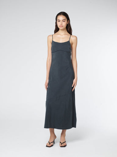 LUNA BUST PANEL MAXI DRESS | INK - THIRD FORM