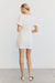 THIRD FORM MARBLE BALLON SLEEVE MINI DRESS | OFF WHITE