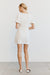 THIRD FORM MARBLE BALLON SLEEVE MINI DRESS | OFF WHITE