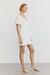 THIRD FORM MARBLE BALLON SLEEVE MINI DRESS | OFF WHITE