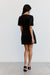 THIRD FORM MARBLE BALLON SLEEVE MINI DRESS | WASHED BLACK