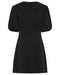 THIRD FORM MARBLE BALLON SLEEVE MINI DRESS | WASHED BLACK