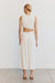 THIRD FORM MARBLE GATHERED SIDE MIDI SKIRT | OFF WHITE