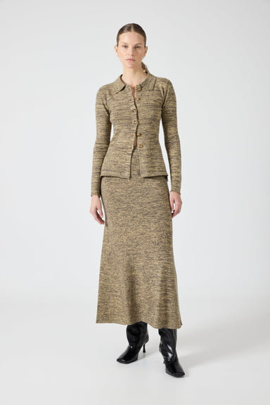 MELANGE KNIT SHIRT | PEBBLE - THIRD FORM