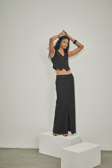 METROPOLIS WAISTCOAT | BLACK - THIRD FORM