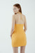 THIRD FORM MODE HALTER MINI DRESS | MARIGOLD