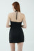 THIRD FORM MODE HALTER MINI DRESS | WASHED BLACK