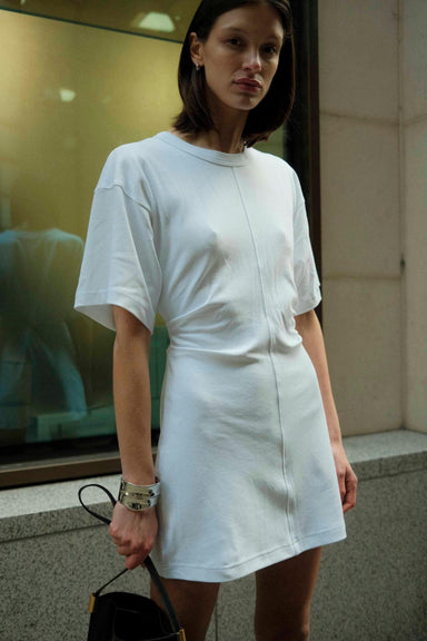 MOMENTUM TEE MINI DRESS | WHITE - THIRD FORM