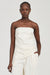 OBSCURA PINSTRIPE STRAPLESS TOP | CREMA STRIPE - THIRD FORM