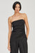 OBSCURA PINSTRIPE STRAPLESS TOP | SOOT STRIPE - THIRD FORM