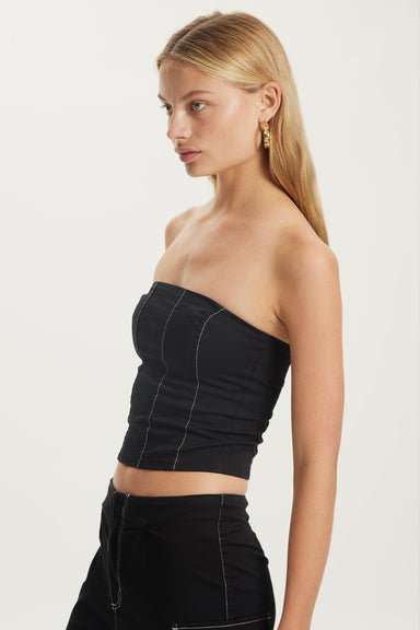THIRD FORM OPEN ROAD CORSET TOP | WASHED BLACK