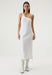 THIRD FORM PAISLEY BIAS ONE SHOULDER MIDI | WHITE