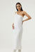 THIRD FORM PAISLEY BIAS ONE SHOULDER MIDI | WHITE