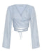 THIRD FORM PAISLEY WRAP BLOUSE | OCEAN