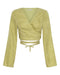 THIRD FORM PAISLEY WRAP BLOUSE | PEAR