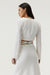 THIRD FORM PAISLEY WRAP BLOUSE | WHITE