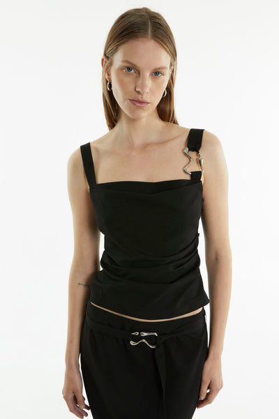 PARADIGM TUCKED CAMISOLE | BLACK | Third Form | Designer  
