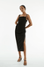 PARADIGM TUCKED MIDI DRESS | BLACK - THIRD FORM