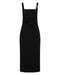 PARADIGM TUCKED MIDI DRESS | BLACK - THIRD FORM