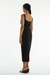 PARADIGM TUCKED MIDI DRESS | BLACK - THIRD FORM