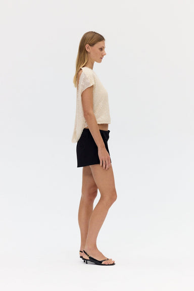 PASSAGE TAILORED MINI SHORT | BLACK - THIRD FORM