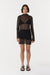 THIRD FORM PEER THROUGH KNIT MINI DRESS | BLACK