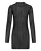 THIRD FORM PEER THROUGH KNIT MINI DRESS | BLACK