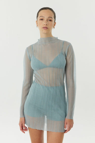 THIRD FORM PEER THROUGH KNIT MINI DRESS | FLINT