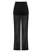 PEER THROUGH KNIT PANT | BLACK - THIRD FORM
