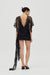 POETRY DRAPED LACE DRESS | SMOKE - THIRD FORM