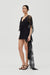 POETRY DRAPED LACE DRESS | SMOKE - THIRD FORM
