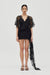 POETRY DRAPED LACE DRESS | SMOKE - THIRD FORM