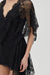 POETRY DRAPED LACE DRESS | SMOKE - THIRD FORM