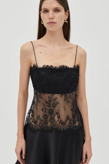 POETRY LACE MINI DRESS | SMOKE - THIRD FORM