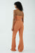 THIRD FORM POPCORN FLARE TROUSER | ORANGE