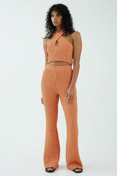 THIRD FORM POPCORN FLARE TROUSER | ORANGE