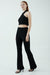 THIRD FORM POPCORN HALTER TOP | BLACK