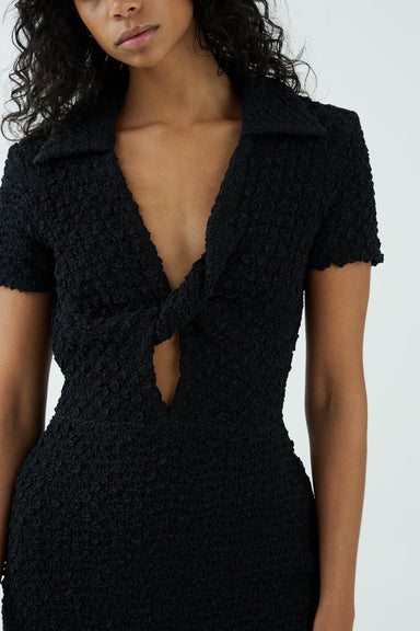THIRD FORM POPCORN MINI SHIRT DRESS | BLACK