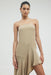 THIRD FORM PRESSED PETALS FREE FLOW STRAPLESS DRESS | ALMOND