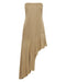 THIRD FORM PRESSED PETALS FREE FLOW STRAPLESS DRESS | ALMOND