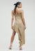 THIRD FORM PRESSED PETALS FREE FLOW STRAPLESS DRESS | ALMOND