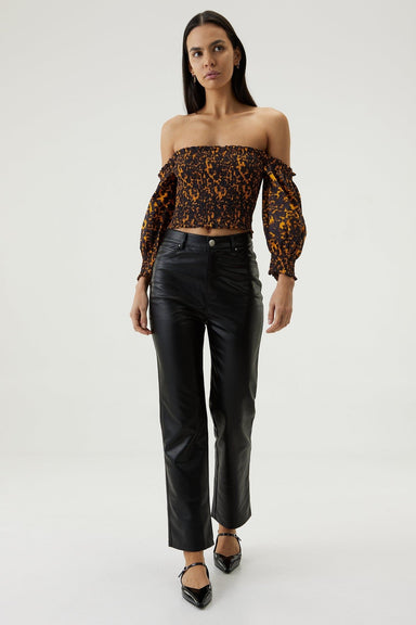 THIRD FORM PU JEAN | BLACK