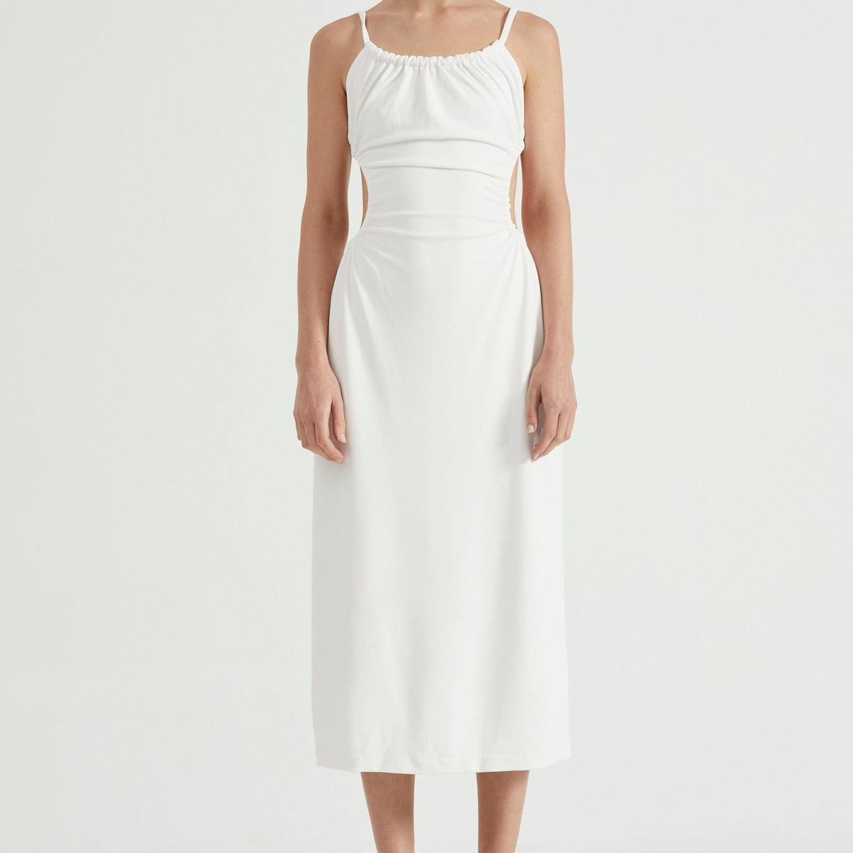 PULL IN MIDI DRESS | OFF WHITE | Third Form | Women's Fashion on Sale ...
