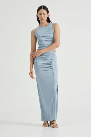 THIRD FORM PUSH PULL MAXI SKIRT | BLUE HAZE