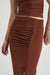 THIRD FORM PUSH PULL MAXI SKIRT | CINNAMON